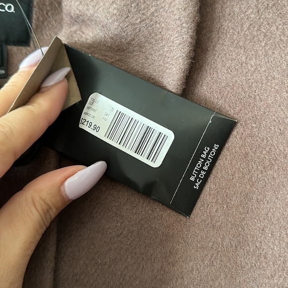 NEW RW&Co Classic Wool Fitted Preppy Coat in Deep Taupe - Picture 9 of 15